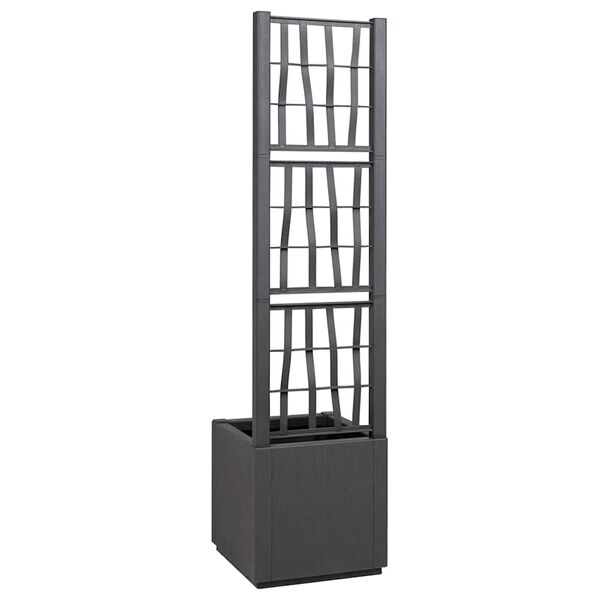 vidaXL Γλάστρα Κήπου Ανθρακί 36 x 36 x 140 εκ. Πολυπροπυλένιο