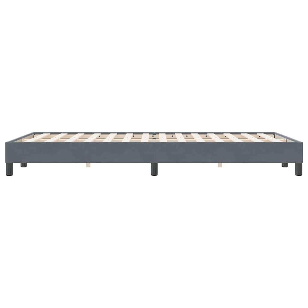 vidaXL Box Spring Κρεβάτι χωρίς στρώμα Σκούρο γκρι 120x220cm Βελούδινο