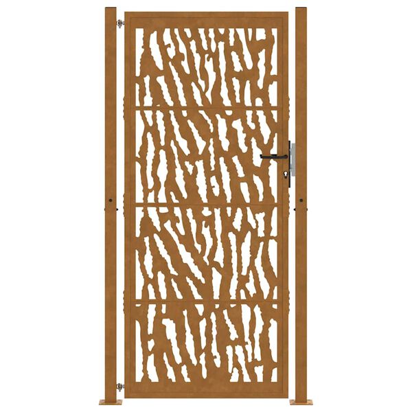 vidaXL Πύλη κήπου 105x205 cm Weathering Steel Trace Design