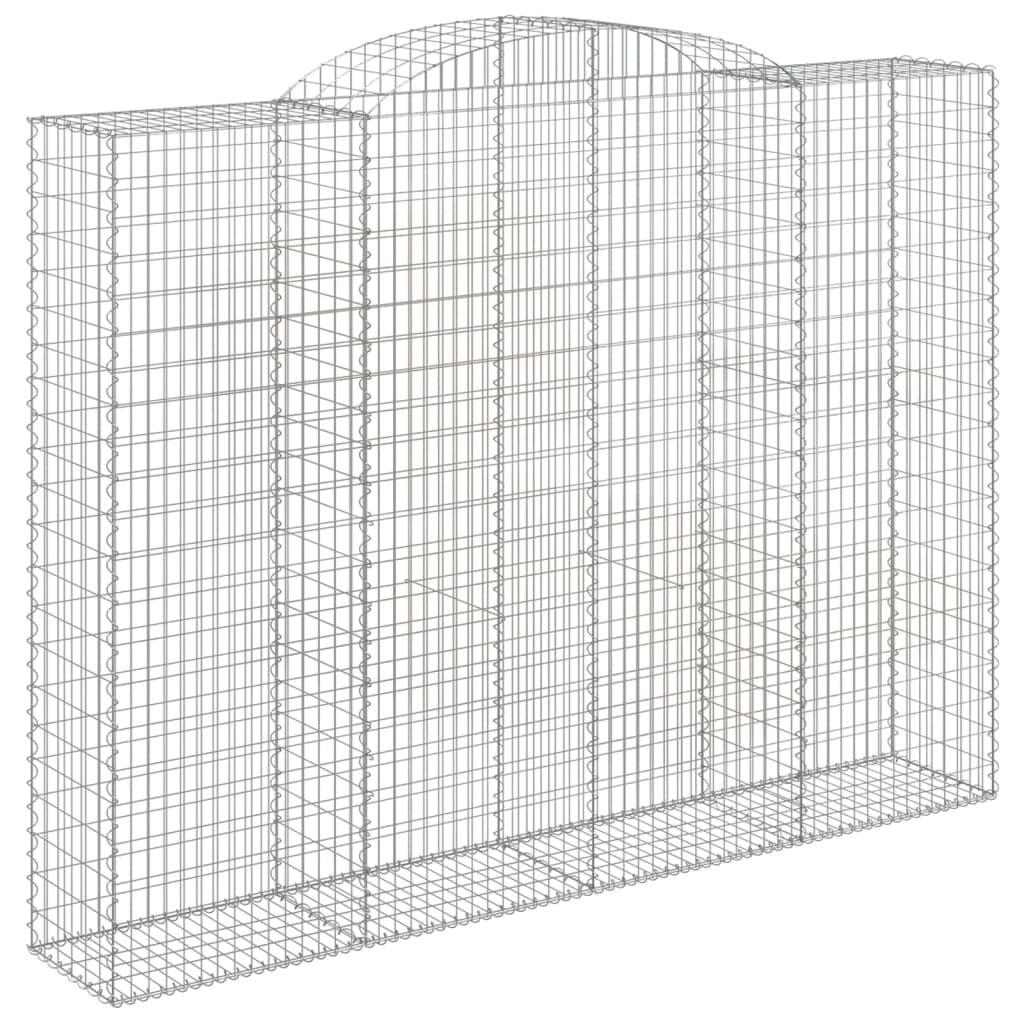 vidaXL Συρματοκιβώτια Τοξωτά 9 τεμ. 300x50x220/240 εκ. Γαλβαν. Ατσάλι