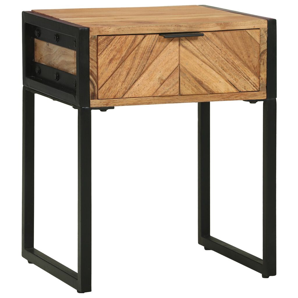 vidaXL Κομοδίνο 40x35x50 εκ Μασίφ ξύλο ακακίας