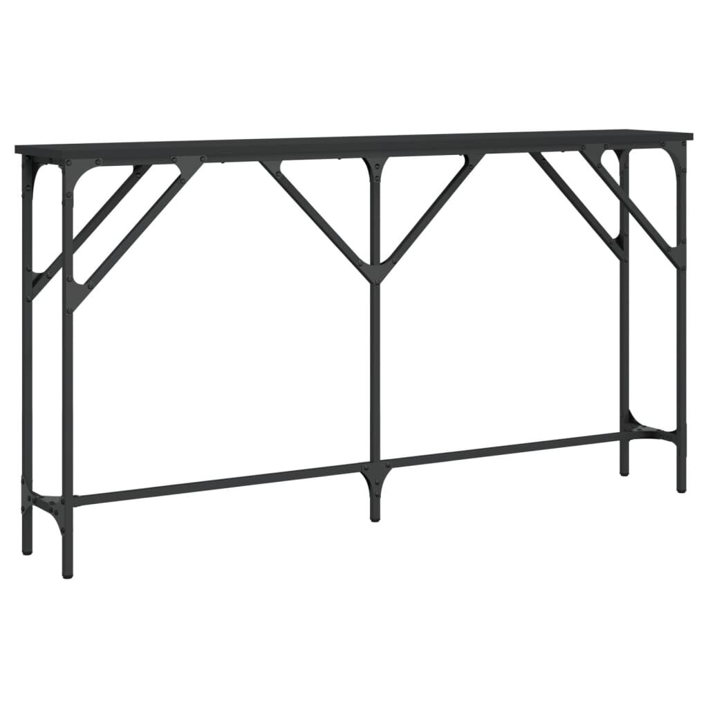 vidaXL Τραπέζι Κονσόλα Μαύρο 140 x 23 x 75 εκ. από Επεξεργασμένο Ξύλο