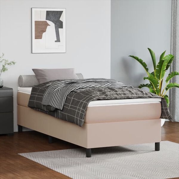 vidaXL &Kappa;&rho;&epsilon;&beta;ά&tau;&iota; Boxspring &mu;&epsilon; &Sigma;&tau;&rho;ώ&mu;&alpha; &Kappa;&alpha;&pi;&omicron;&upsilon;&tau;&sigma;ί&nu;&omicron; 90x190&epsilon;&kappa;.&alpha;&pi;ό &Sigma;&upsilon;&nu;&theta;. &Delta;έ&rho;&mu;&alpha;