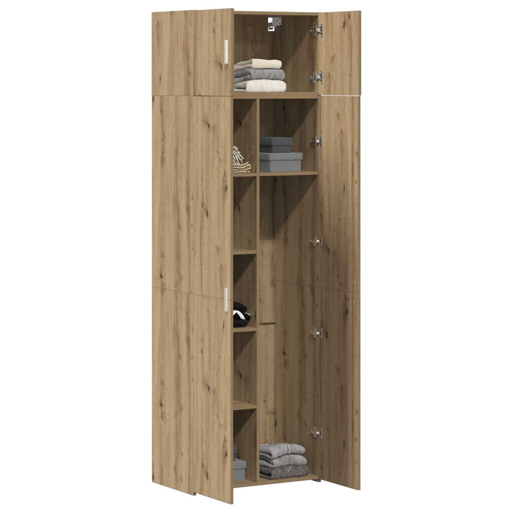 vidaXL Ντουλάπα Αποθήκευσης Ξύλο Δρυός 70x42.5x225 εκ. Επεξεργασμένο Ξύλο