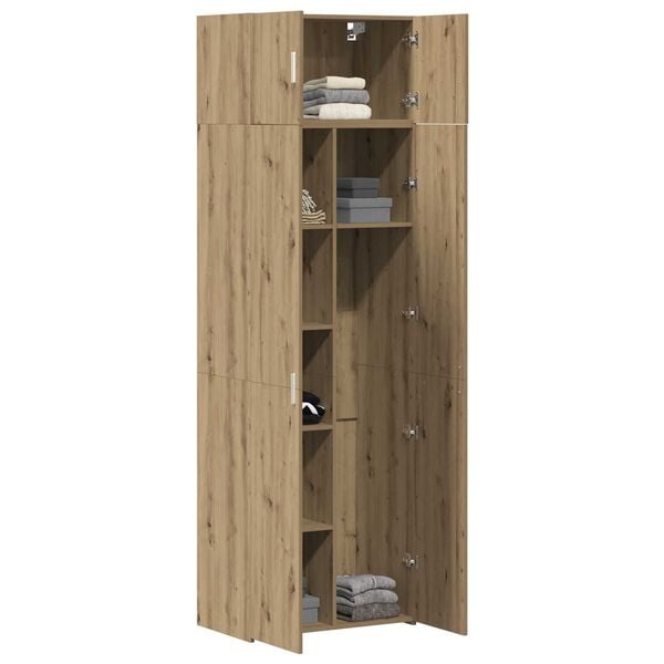 vidaXL Ντουλάπα Αποθήκευσης Ξύλο Δρυός 70x42.5x225 εκ. Επεξεργασμένο Ξύλο
