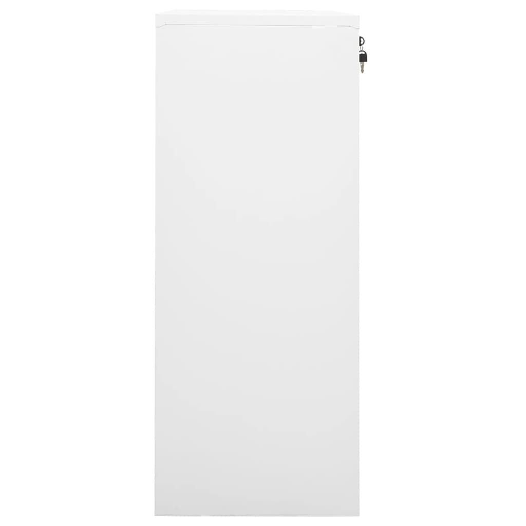 vidaXL Ντουλάπα Γραφείου Λευκή 90 x 40 x 102 εκ. Ατσάλινη