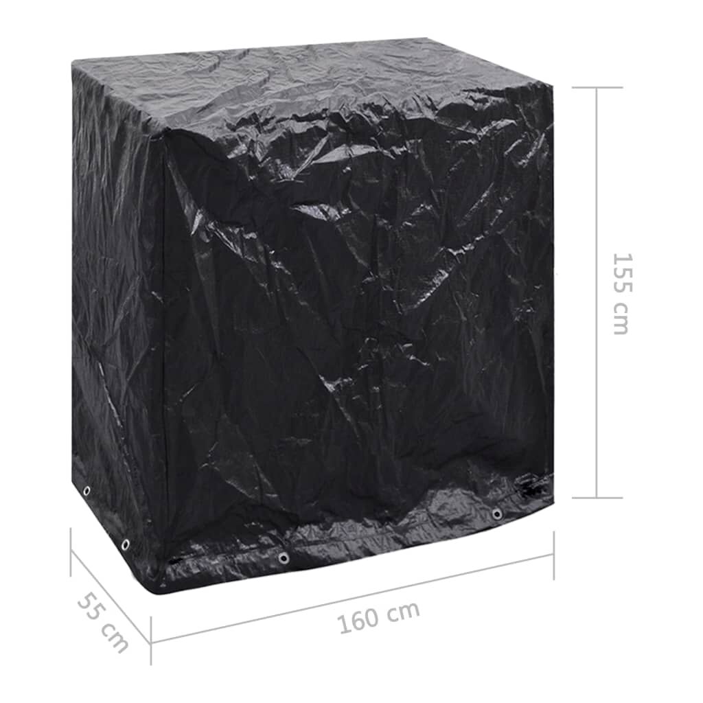 vidaXL Καλύμματα Επίπλων Κήπου/Ping Pong 2 τεμ 8 Κρίκοι 160x55x182 εκ.