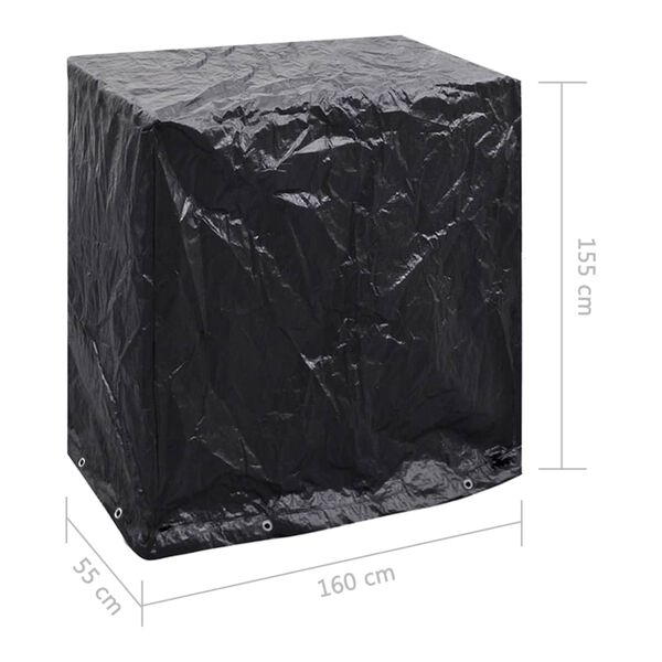 vidaXL Καλύμματα Επίπλων Κήπου/Ping Pong 2 τεμ 8 Κρίκοι 160x55x182 εκ.