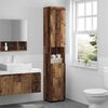 vidaXL Ντουλάπι Μπάνιου με πόρτα TULUM Παλαιό ξύλο 37 x 31.5 x 203 εκ