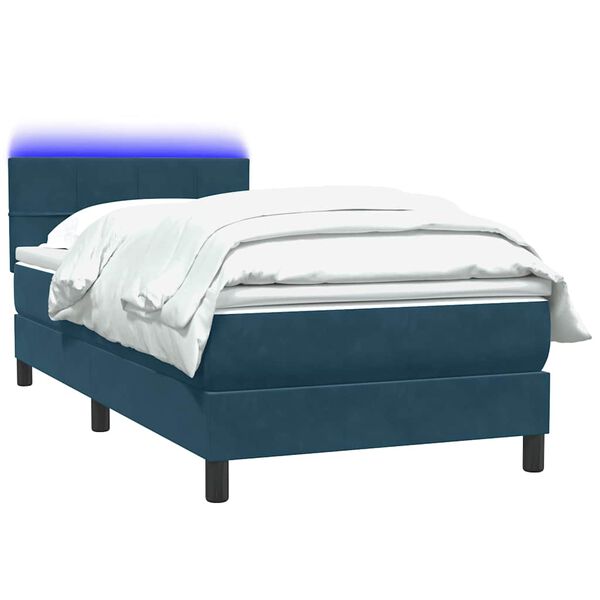 vidaXL &Kappa;&rho;&epsilon;&beta;ά&tau;&iota; Boxspring &mu;&epsilon; &Sigma;&tau;&rho;ώ&mu;&alpha; & LED &sigma;&kappa;&omicron;ύ&rho;&omicron; &mu;&pi;&lambda;&epsilon; 80x210 &epsilon;&kappa;. &Beta;&epsilon;&lambda;&omicron;ύ&delta;&iota;&nu;&omicron;