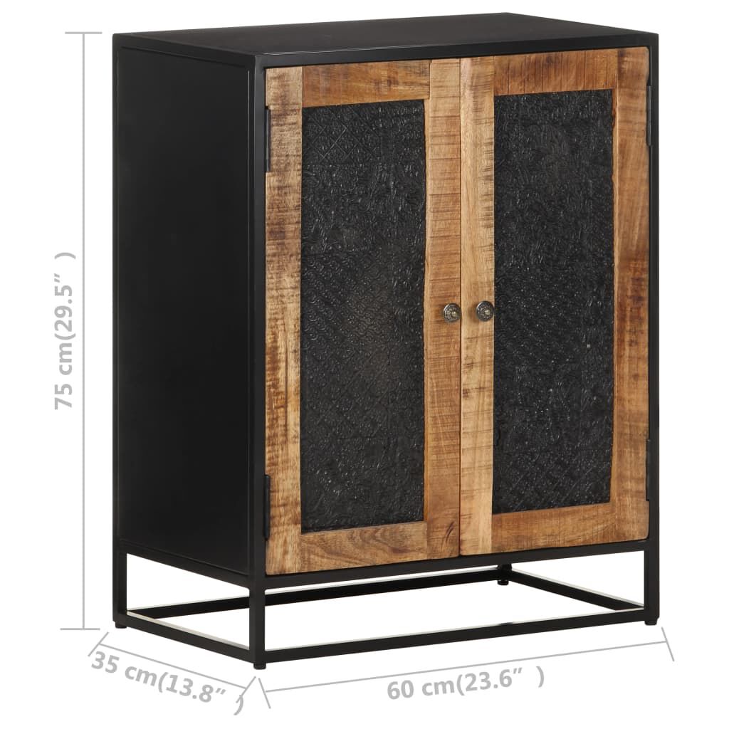 vidaXL Συρταριέρα 60 x 35 x 75 εκ. από Ακατέργαστο Ξύλο Μάνγκο