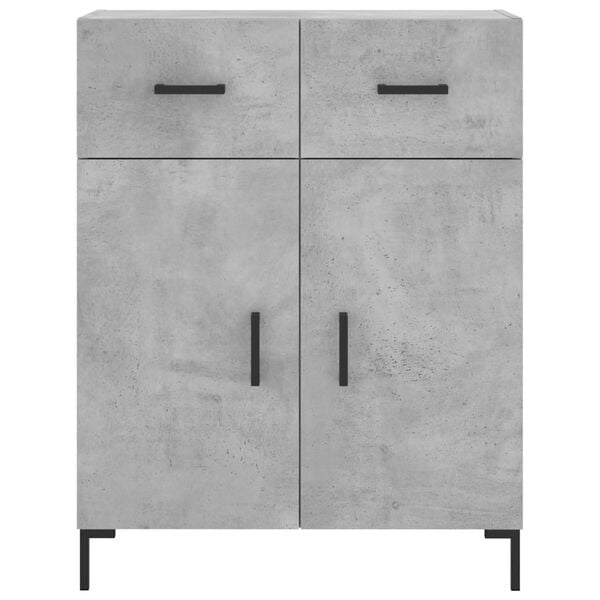 vidaXL Ντουλάπι Γκρι Σκυροδέματος 69,5x34x180 εκ. Επεξεργασμένο Ξύλο