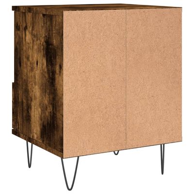 vidaXL Κομοδίνο Καπνιστή Δρυς 40 x 35 x 50 εκ. από Επεξεργ. Ξύλο