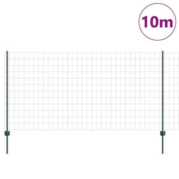 vidaXL Τείχος και Πόστ Πράσινο 1,2 x 10 m Ατσάλι