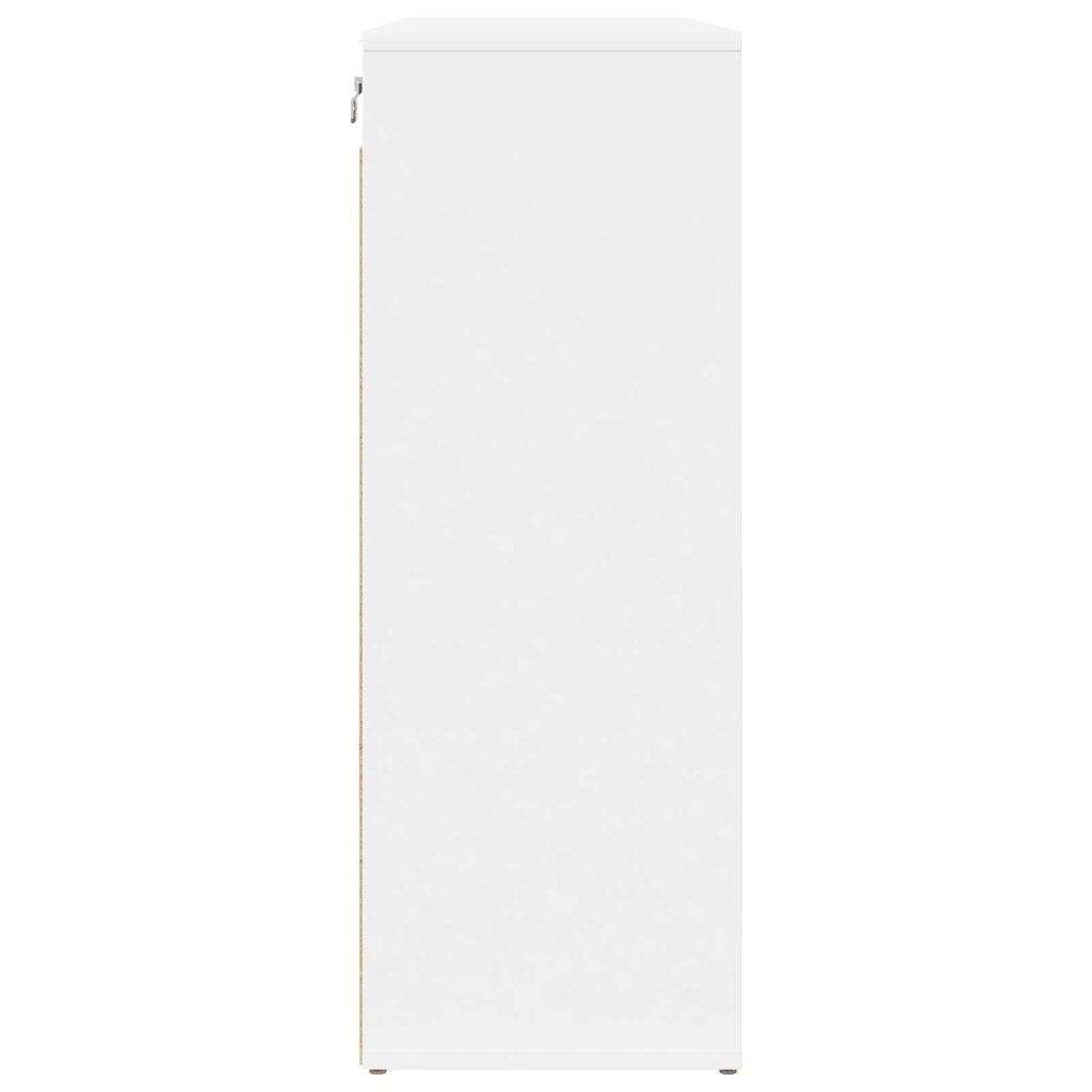 vidaXL Ντουλάπα Παπουτσιών Λευκό 52.5 x 30 x 50 εκ. Επεξεργασμένο ξύλο