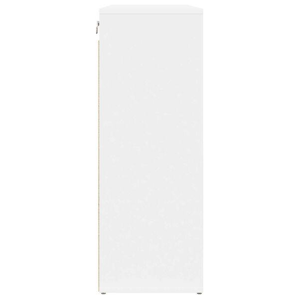 vidaXL Ντουλάπα Παπουτσιών Λευκό 52.5 x 30 x 50 εκ. Επεξεργασμένο ξύλο