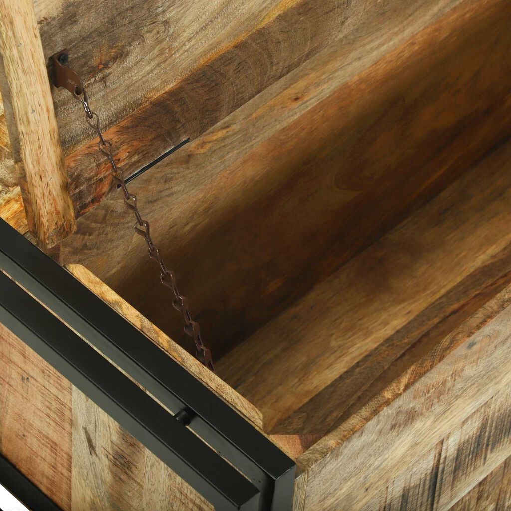 vidaXL Τραπέζι καφέ 90x50x38 εκ. από Μασίφ Ξύλο Μάνγκο