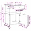 vidaXL Καρότσι Κουζίνας Παλαιό ξύλο 56 x 43 x 89.5 εκ