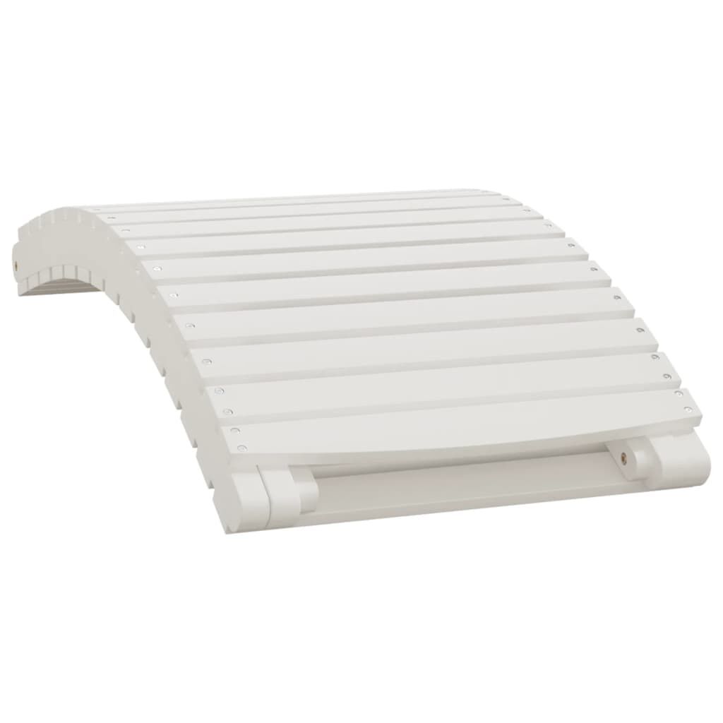 vidaXL Ξαπλώστρες 2 τεμ. Λευκές 184x55x64 εκ. από Μασίφ Ξύλο Ακακίας