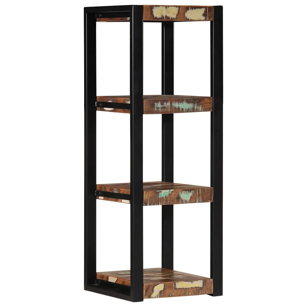 vidaXL Ράφι τοίχου Πολύχρωμο 35x35x100 cm Στερεό ξύλο ανακτημένο