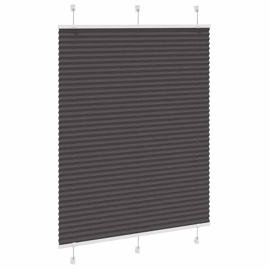 vidaXL Πλισέ περσίδα Μαύρο 110x150 cm Πλάτος υφάσματος 109,4 cm