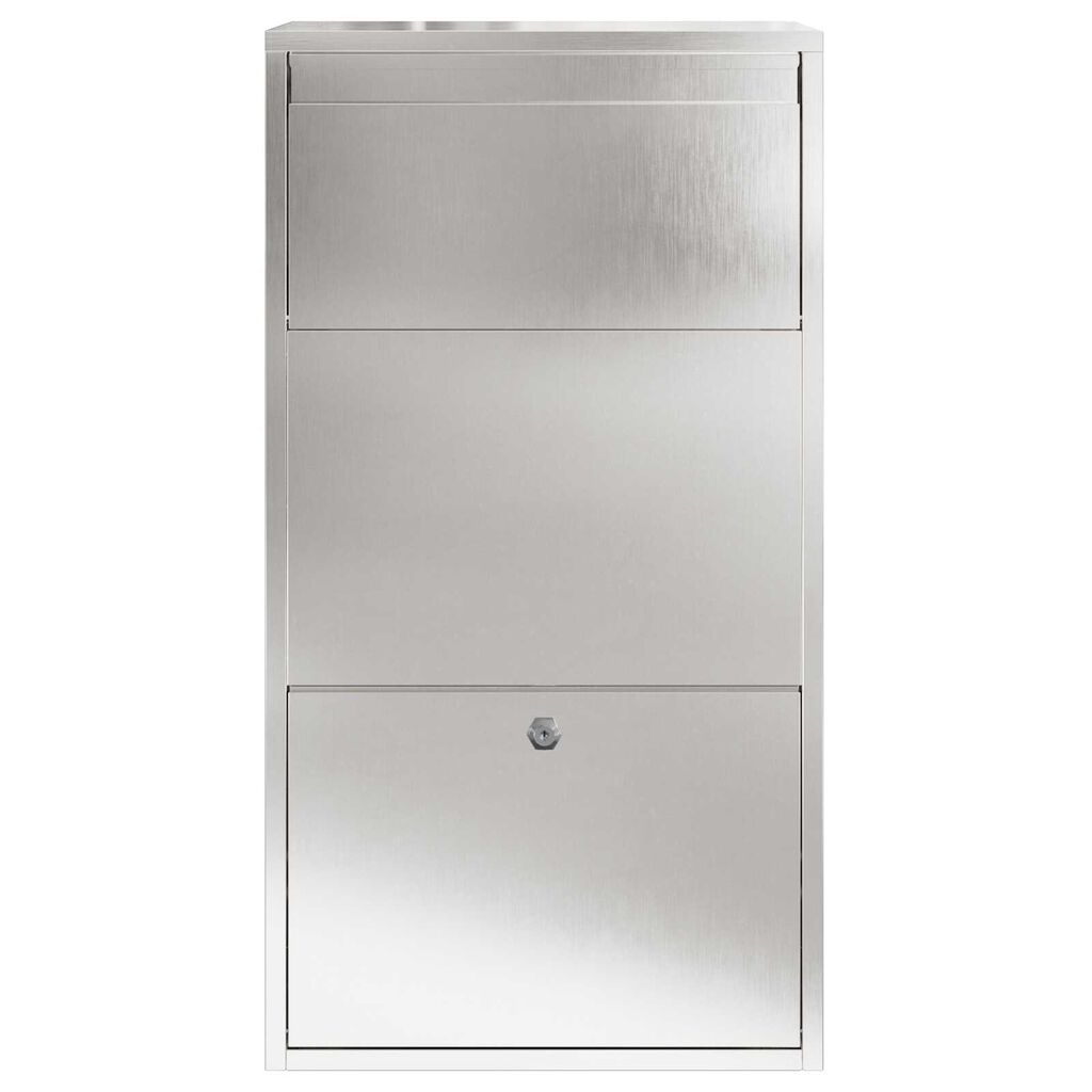 vidaXL Κουτί Ρίψης Πακέτων 44x22x82 cm Ανοξείδωτο Ατσάλι