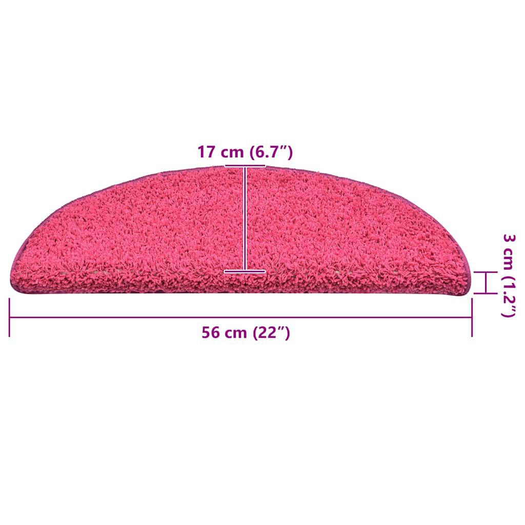 vidaXL Πατάκια για σκάλες 30 τεμάχια ροζ 56x17x3 cm
