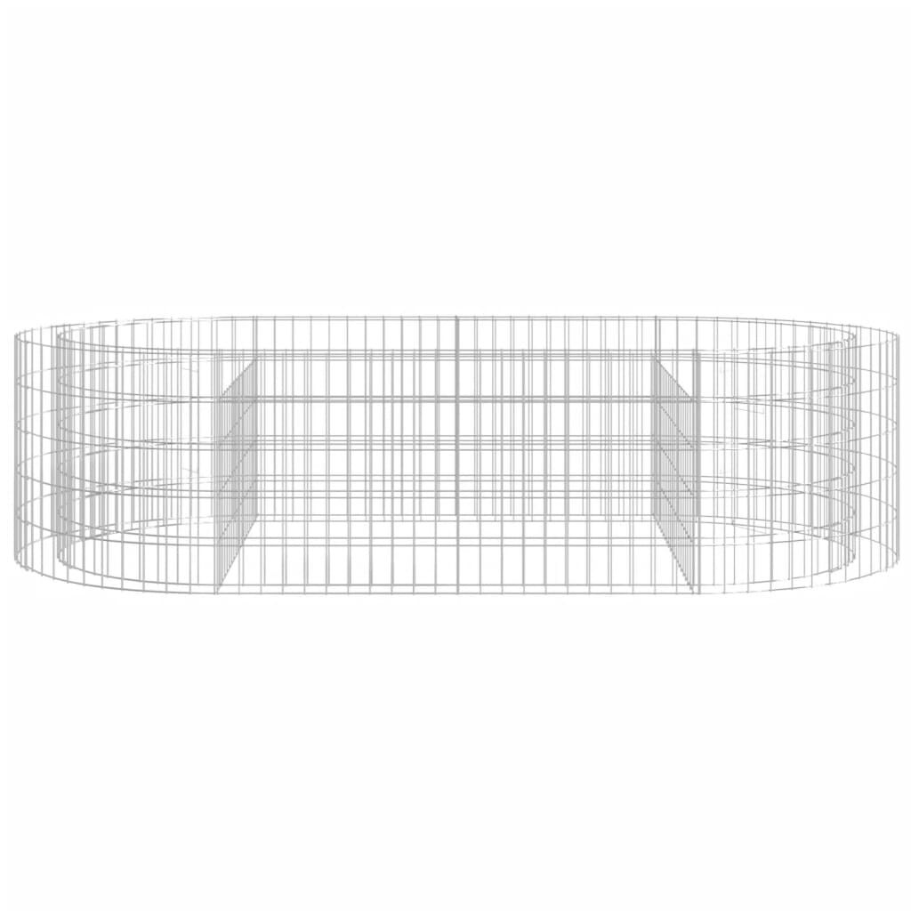 vidaXL Συρματοκιβώτιο-Γλάστρα Υπερυψωμένη 200x100x50 εκ Γαλβαν. Ατσάλι