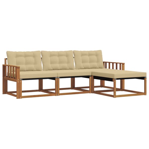 vidaXL &Sigma;&epsilon;&iota;&rho;ά &Kappa;&alpha;&nu;&alpha;&pi;έ &Epsilon;&xi;&omega;&tau;&epsilon;&rho;&iota;&kappa;&omicron;ύ &mu;&epsilon; &mu;&alpha;&xi;&iota;&lambda;ά&rho;&iota; 4 pcs &Phi;&upsilon;&sigma;&iota;&kappa;ό &kappa;&alpha;&iota; &Mu;&pi;&epsilon;&zeta;