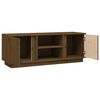 vidaXL Έπιπλο Τηλεόρασης Καφέ Μελί 110x35x40,5εκ από Μασίφ Ξύλο Πεύκου