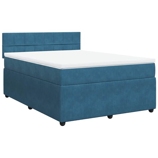 vidaXL &Kappa;&rho;&epsilon;&beta;ά&tau;&iota; Boxspring &mu;&epsilon; &Sigma;&tau;&rho;ώ&mu;&alpha; &Mu;&pi;&lambda;&epsilon; 160x200 &epsilon;&kappa;. &Beta;&epsilon;&lambda;&omicron;ύ&delta;&iota;&nu;&omicron;