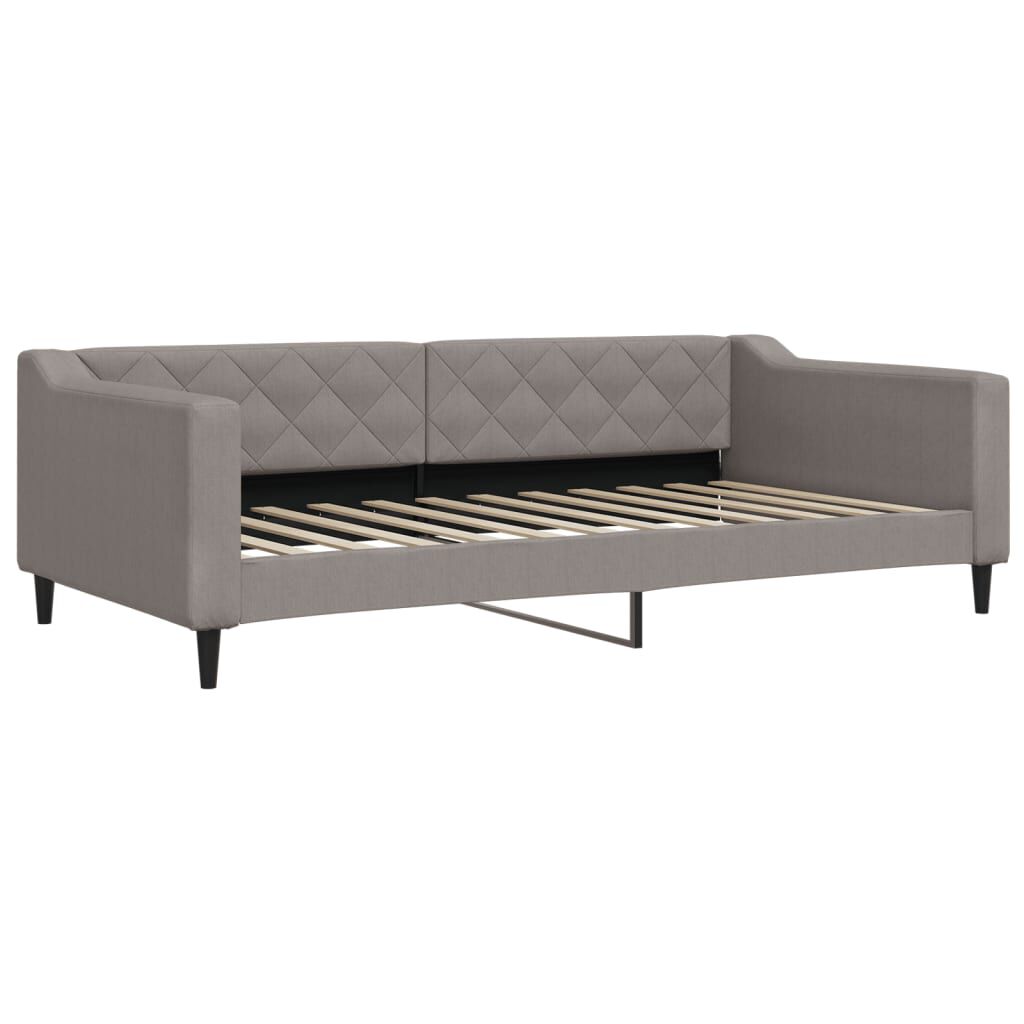 vidaXL Καναπές Κρεβάτι Συρόμενος Taupe 100x200εκ. Υφασμάτινος Συρτάρια