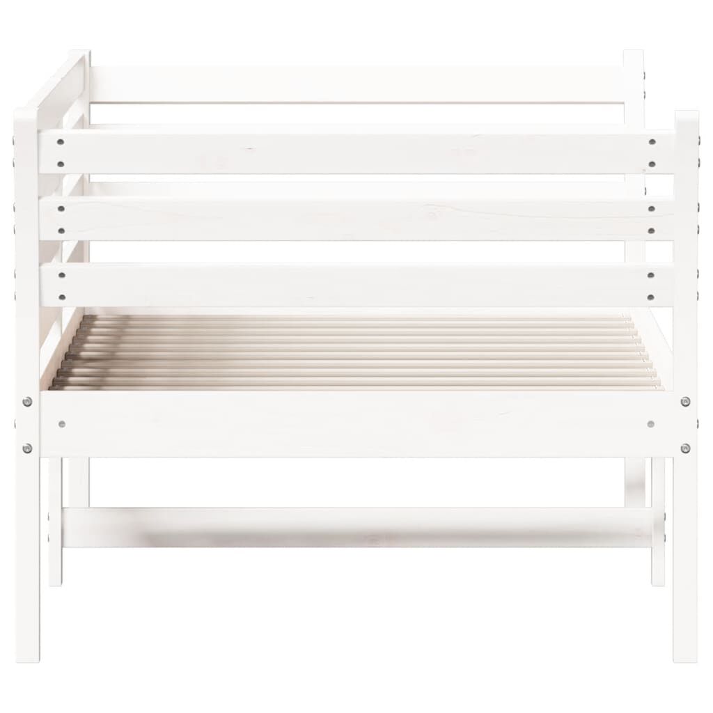 vidaXL Κρεβάτι ημέρας χωρίς στρώμα Λευκό 75x190 cm Στερεό ξύλο πεύκο
