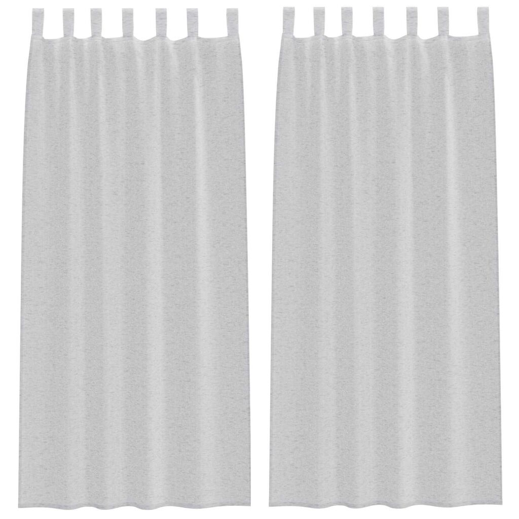 vidaXL Κουρτίνες 2 pcs Ανοιχτό γκρι 140 x 260 εκ. Πολυεστέρας
