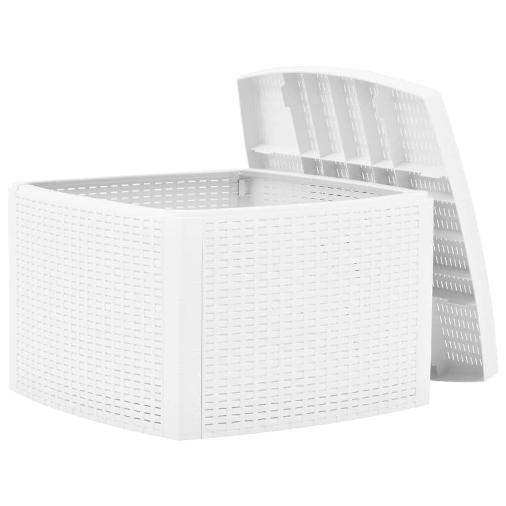 vidaXL Βοηθητικό Τραπέζι Λευκό 54 x 54 x 36,5 εκ. Πλαστικό
