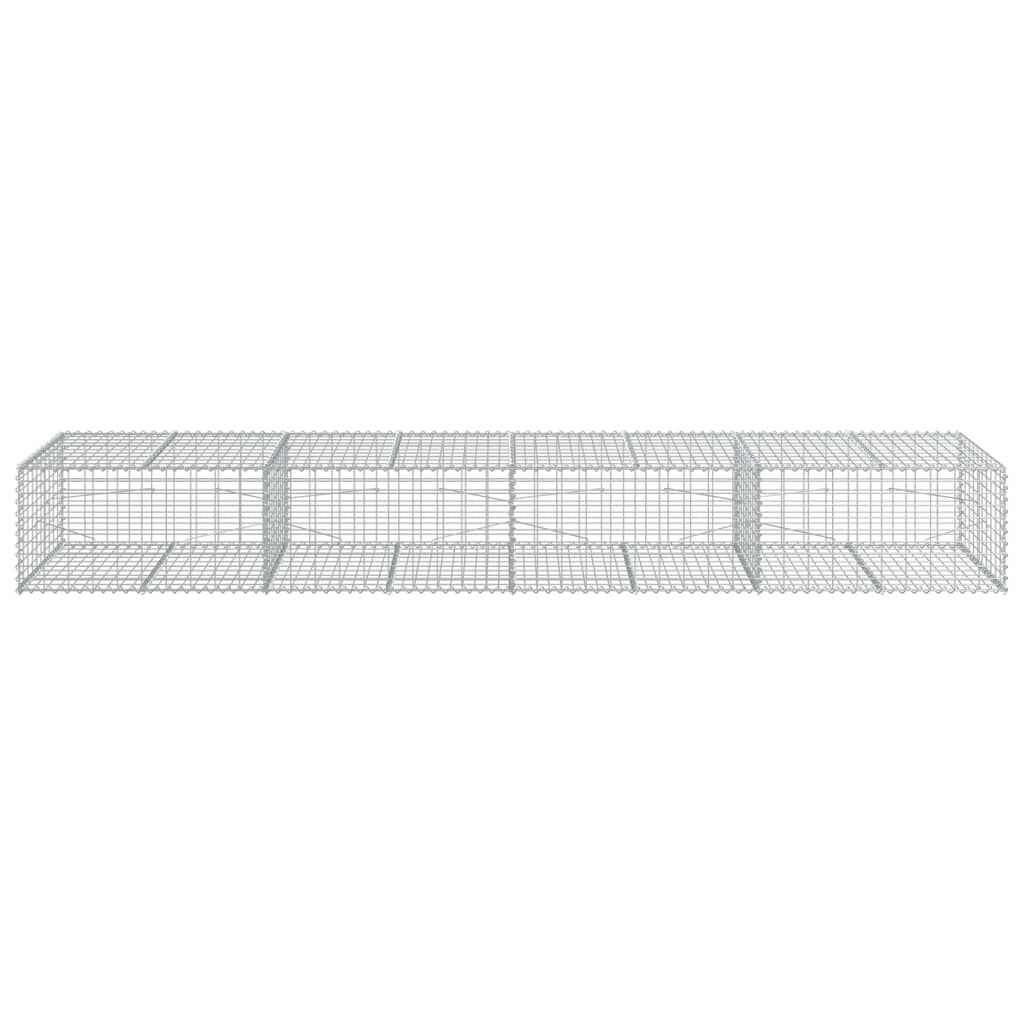 vidaXL Συρματοκιβώτιο με Κάλυμμα 400x100x50εκ. από Γαλβανισμένο Χάλυβα