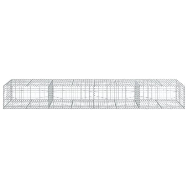 vidaXL Συρματοκιβώτιο με Κάλυμμα 400x100x50εκ. από Γαλβανισμένο Χάλυβα