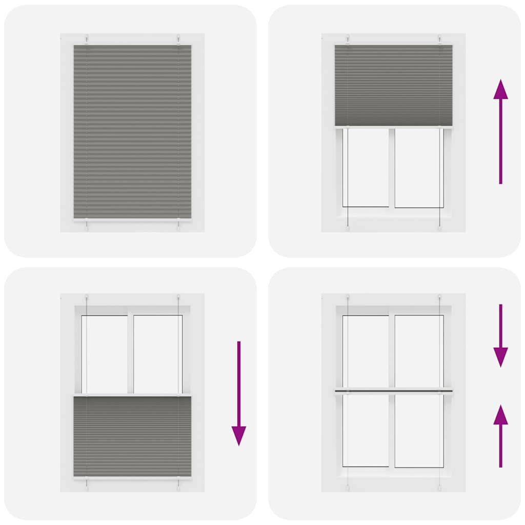 vidaXL Πλισέ περσίδα Ανθρακί 100x100 cm Πλάτος υφάσματος 99,4 cm