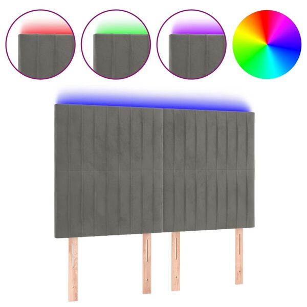 vidaXL &Kappa;&epsilon;&phi;&alpha;&lambda;ά&rho;&iota; &Kappa;&rho;&epsilon;&beta;&alpha;&tau;&iota;&omicron;ύ LED &Alpha;&nu;&omicron;&iota;&chi;&tau;ό &Gamma;&kappa;&rho;&iota; 144x5x118/128 &epsilon;&kappa;. &Beta;&epsilon;&lambda;&omicron;ύ&delta;&iota;&nu;&omicron;