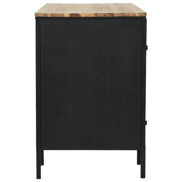 vidaXL Γραφείο με Ντουλάπια 120 x 50 x 76 εκ. Μασίφ Ξύλο Ελάτης/Ατσάλι