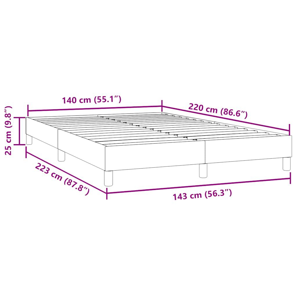 vidaXL Box Spring κρεβάτι χωρίς στρώμα ροζ 140x220 cm Βελούδινο