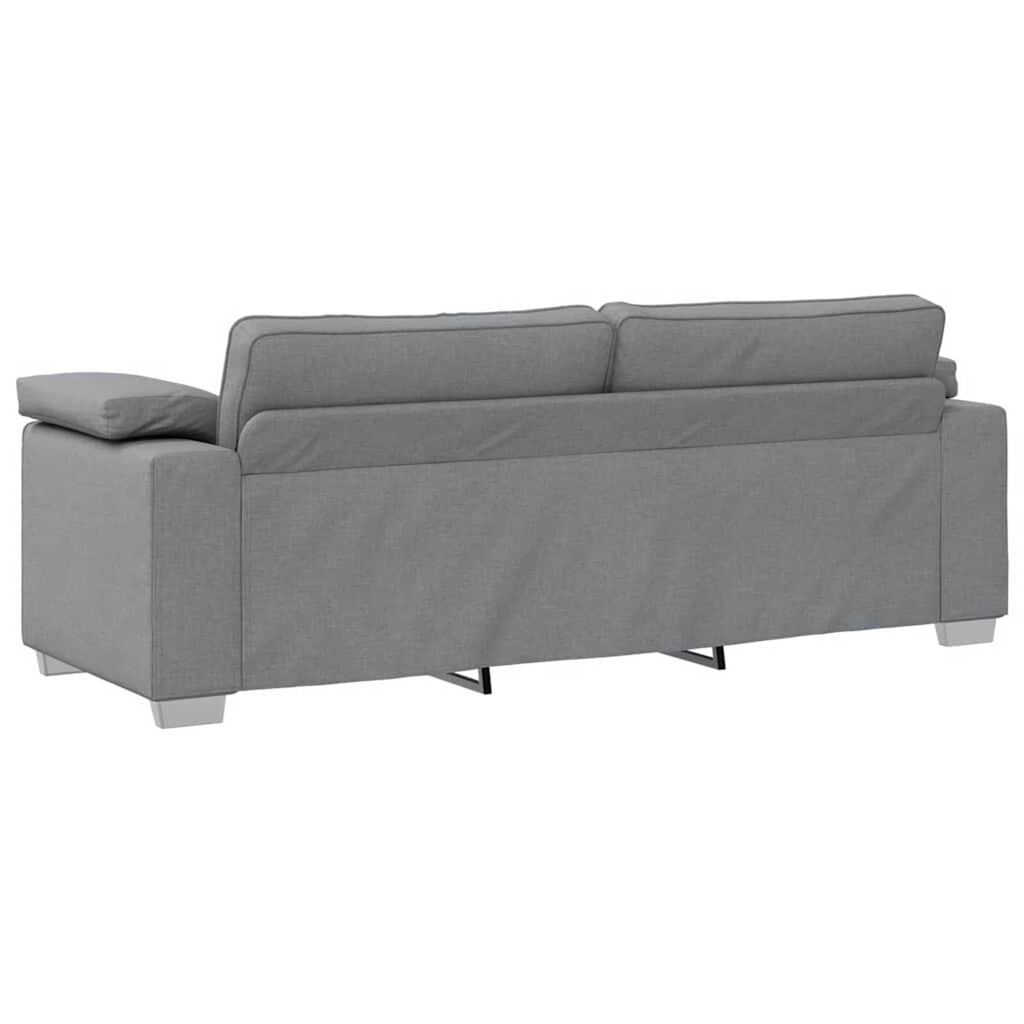 vidaXL Σετ Καναπέ με μαξιλάρι 3 pcs Γκρι 219 x 77 x 82 εκ ύφασμα