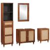 vidaXL Έπιπλα μπάνιου με συρτάρι Επιτοίχιο 4 pcs 38 x 33 x 160 εκ.