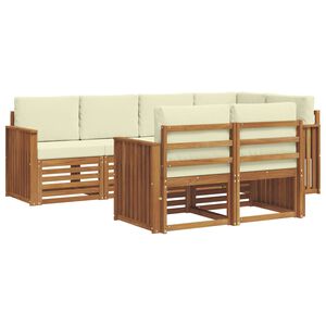 vidaXL &Sigma;&alpha;&lambda;&omicron;&nu;ά&kappa;&iota; &Gamma;&omega;&nu;&iota;&alpha;&kappa;&omicron;ύ &Kappa;&alpha;&nu;&alpha;&pi;έ &mu;&epsilon; &mu;&alpha;&xi;&iota;&lambda;ά&rho;&iota; 7 pcs &Phi;&upsilon;&sigma;&iota;&kappa;ό &kappa;&alpha;&iota; &Kappa;&rho;έ&mu;&alpha;