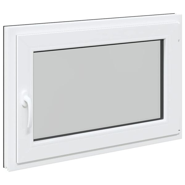 vidaXL Παράθυρο Υπογείου "RISOR" 90x60 εκ. Ανακλινόμενο & Περιστρεφόμενο DIN Δεξί Ανθρακί