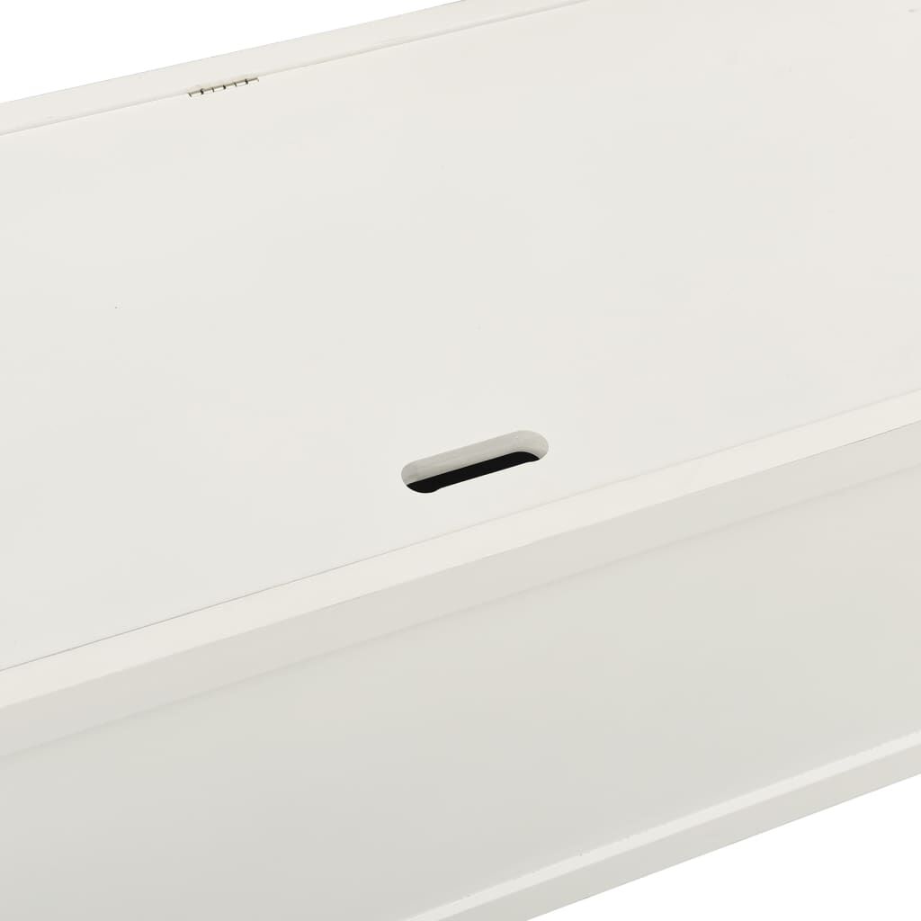 vidaXL Πάγκος Λευκός 107 x 45 x 75,5 εκ. από Μασίφ Ξύλο Ελάτης