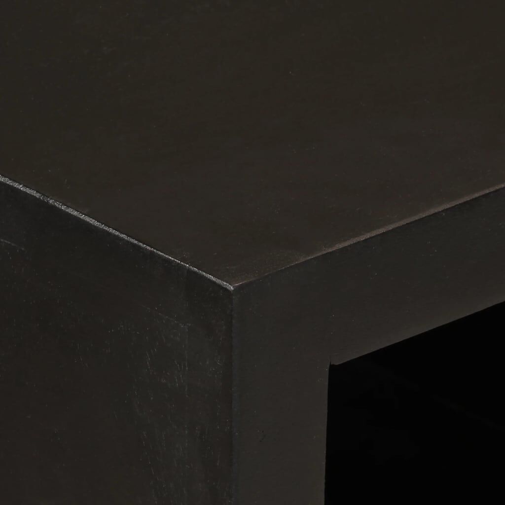 vidaXL Ντουλάπι Μαύρο 55x30x76 εκ. από Μασίφ Ξύλο Μάνγκο και Σίδηρο