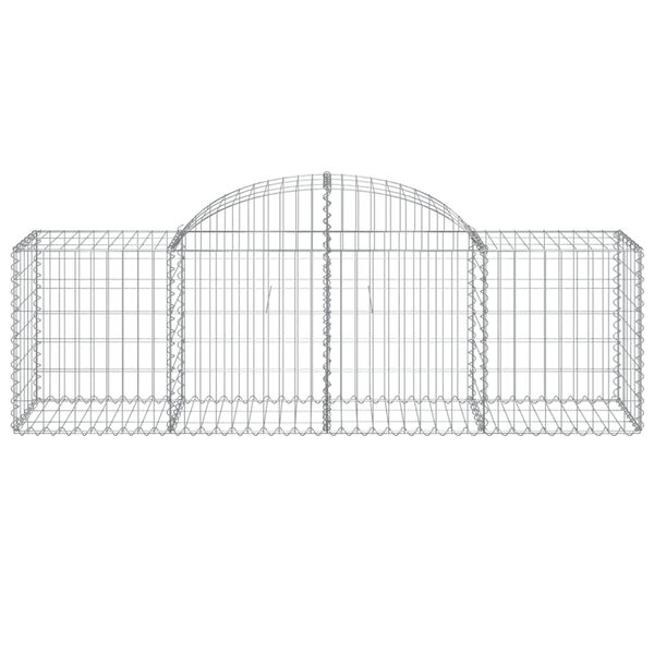 vidaXL Συρματοκιβώτιο Τοξωτό 200x50x60/80εκ. από Γαλβανισμένο Χάλυβα