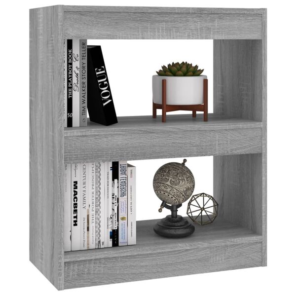 vidaXL Βιβλιοθήκη/Διαχωριστικό Χώρου Γκρι Sonoma 60x30x72 εκ.