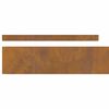 vidaXL Φράχτης Κήπου Σκ rusty 450 x 10 εκ Ατσάλι σκληρυθέν στον αέρα